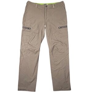 REI Men's‎ Cargo Hiking Pants 36W 32L Nylon Stretch Zip Pockets Outdoor Trail